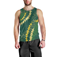 Hawaii Puakenikeni - Maile Lei Men Tank Top Sage Green LT7 - Polynesian Pride