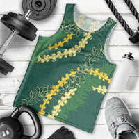 Hawaii Puakenikeni - Maile Lei Men Tank Top Sage Green LT7 - Polynesian Pride