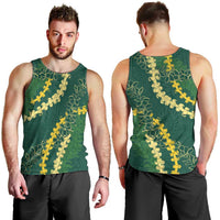 Hawaii Puakenikeni - Maile Lei Men Tank Top Sage Green LT7 - Polynesian Pride