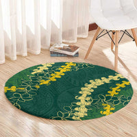Hawaii Puakenikeni - Maile Lei Round Carpet Sage Green LT7 - Polynesian Pride