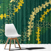 Hawaii Puakenikeni - Maile Lei Window Curtain Sage Green LT7 - Polynesian Pride
