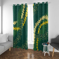 Hawaii Puakenikeni - Maile Lei Window Curtain Sage Green LT7 With Grommets Sage Green - Polynesian Pride