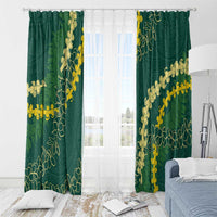Hawaii Puakenikeni - Maile Lei Window Curtain Sage Green LT7 - Polynesian Pride