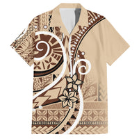 Samoa Siapo Classic Motif Hawaiian Shirt Manuia le tutoatasi o Samoa Independence LT7 Beige - Polynesian Pride