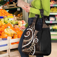 Samoa Siapo Classic Motif Grocery Bag Manuia le tutoatasi o Samoa Independence Black Style LT7 - Polynesian Pride