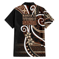 Samoa Siapo Classic Motif Hawaiian Shirt Manuia le tutoatasi o Samoa Independence Black Style LT7 - Polynesian Pride