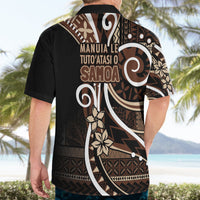 Samoa Siapo Classic Motif Hawaiian Shirt Manuia le tutoatasi o Samoa Independence Black Style LT7 - Polynesian Pride