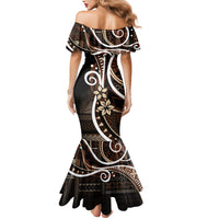 Samoa Siapo Classic Motif Mermaid Dress Manuia le tutoatasi o Samoa Independence Black Style LT7 - Polynesian Pride