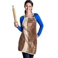 Polynesian Tribal Pattern Patchwork Picturesque Apron Mocha LT7 - Polynesian Pride