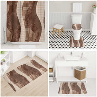 Polynesian Tribal Pattern Patchwork Picturesque Bathroom Set Mocha LT7 - Polynesian Pride