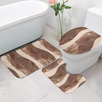 Polynesian Tribal Pattern Patchwork Picturesque Bathroom Set Mocha LT7 - Polynesian Pride