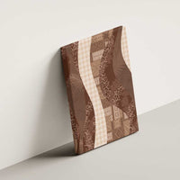 Polynesian Tribal Pattern Patchwork Picturesque Canvas Wall Art Mocha LT7 - Polynesian Pride