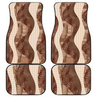 Polynesian Tribal Pattern Patchwork Picturesque Car Mats Mocha LT7 - Polynesian Pride