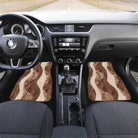 Polynesian Tribal Pattern Patchwork Picturesque Car Mats Mocha LT7 Set 2pcs - Front Mocha - Polynesian Pride