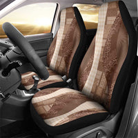 Polynesian Tribal Pattern Patchwork Picturesque Car Seat Cover Mocha LT7 - Polynesian Pride