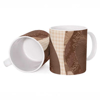 Polynesian Tribal Pattern Patchwork Picturesque Ceramic Mug Mocha LT7 - Polynesian Pride