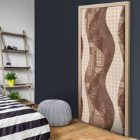 Polynesian Tribal Pattern Patchwork Picturesque Door Cover Mocha LT7 - Polynesian Pride