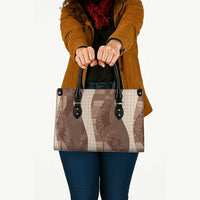 Polynesian Tribal Pattern Patchwork Picturesque Leather Bag Mocha LT7 - Polynesian Pride