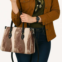 Polynesian Tribal Pattern Patchwork Picturesque Leather Bag Mocha LT7 - Polynesian Pride