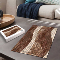 Polynesian Tribal Pattern Patchwork Picturesque Puzzle Mocha LT7 - Polynesian Pride