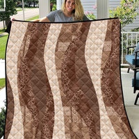 Polynesian Tribal Pattern Patchwork Picturesque Quilt Mocha LT7 Mocha - Polynesian Pride