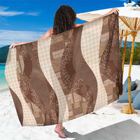 Polynesian Tribal Pattern Patchwork Picturesque Sarong Mocha LT7 One Size 44 x 66 inches Mocha - Polynesian Pride