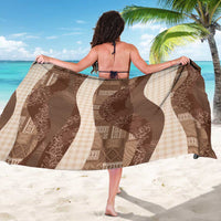 Polynesian Tribal Pattern Patchwork Picturesque Sarong Mocha LT7 - Polynesian Pride