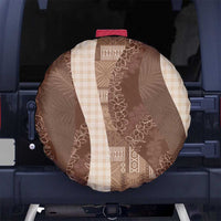 Polynesian Tribal Pattern Patchwork Picturesque Spare Tire Cover Mocha LT7 No hole Mocha - Polynesian Pride