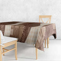 Polynesian Tribal Pattern Patchwork Picturesque Tablecloth Mocha LT7 - Polynesian Pride