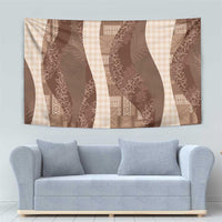 Polynesian Tribal Pattern Patchwork Picturesque Tapestry Mocha LT7 - Polynesian Pride