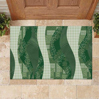 Polynesian Tribal Pattern Patchwork Picturesque Rubber Doormat Sage Green LT7 Sage Green - Polynesian Pride