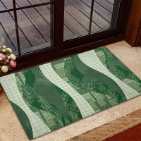 Polynesian Tribal Pattern Patchwork Picturesque Rubber Doormat Sage Green LT7 - Polynesian Pride