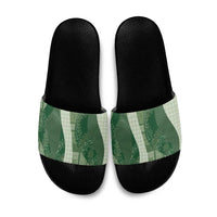 Polynesian Tribal Pattern Patchwork Picturesque Slide Sandals Sage Green LT7 Sage Green - Polynesian Pride