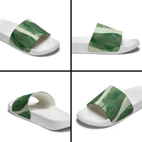 Polynesian Tribal Pattern Patchwork Picturesque Slide Sandals Sage Green LT7 - Polynesian Pride