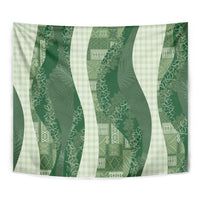 Polynesian Tribal Pattern Patchwork Picturesque Tapestry Sage Green LT7 - Polynesian Pride