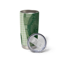 Polynesian Tribal Pattern Patchwork Picturesque Tumbler Cup Sage Green LT7 - Polynesian Pride