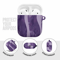 Polynesian Tribal Pattern Patchwork Picturesque AirPods Case Deep Violet LT7 - Polynesian Pride