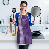 Polynesian Tribal Pattern Patchwork Picturesque Apron Deep Violet LT7 - Polynesian Pride