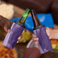 Polynesian Tribal Pattern Patchwork Picturesque 4 in 1 Can Cooler Tumbler Deep Violet LT7 - Polynesian Pride