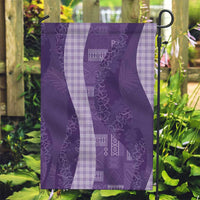 Polynesian Tribal Pattern Patchwork Picturesque Garden Flag Deep Violet LT7 Garden Flag Violet - Polynesian Pride