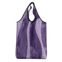 Polynesian Tribal Pattern Patchwork Picturesque Grocery Bag Deep Violet LT7 - Polynesian Pride