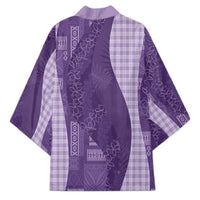 Polynesian Tribal Pattern Patchwork Picturesque Kimono Deep Violet LT7 - Polynesian Pride