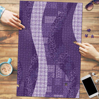 Polynesian Tribal Pattern Patchwork Picturesque Puzzle Deep Violet LT7 Violet - Polynesian Pride