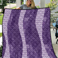 Polynesian Tribal Pattern Patchwork Picturesque Quilt Deep Violet LT7 Violet - Polynesian Pride