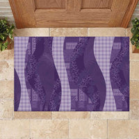Polynesian Tribal Pattern Patchwork Picturesque Rubber Doormat Deep Violet LT7 Violet - Polynesian Pride