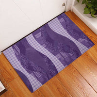 Polynesian Tribal Pattern Patchwork Picturesque Rubber Doormat Deep Violet LT7 - Polynesian Pride