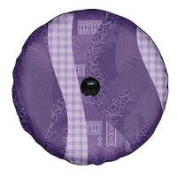 Polynesian Tribal Pattern Patchwork Picturesque Spare Tire Cover Deep Violet LT7 - Polynesian Pride