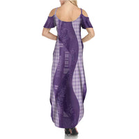Polynesian Tribal Pattern Patchwork Picturesque Summer Maxi Dress Deep Violet LT7 - Polynesian Pride