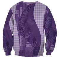 Polynesian Tribal Pattern Patchwork Picturesque Sweatshirt Deep Violet LT7 - Polynesian Pride