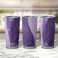 Polynesian Tribal Pattern Patchwork Picturesque Tumbler Cup Deep Violet LT7 - Polynesian Pride
